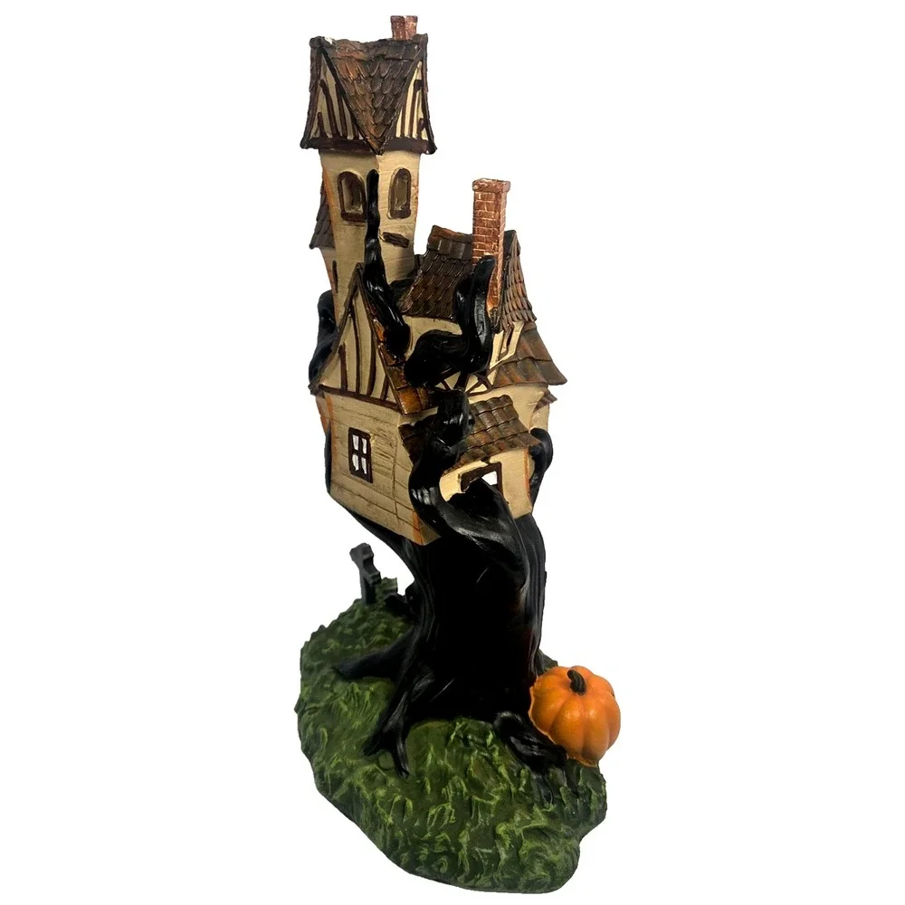 Toil & Trouble LED Lighted Haunted Tree House Ghost Halloween Decor 17 Inch New